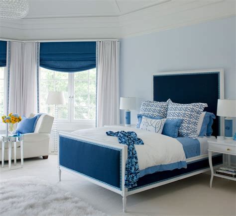 Simple Bedroom Design Blue And White